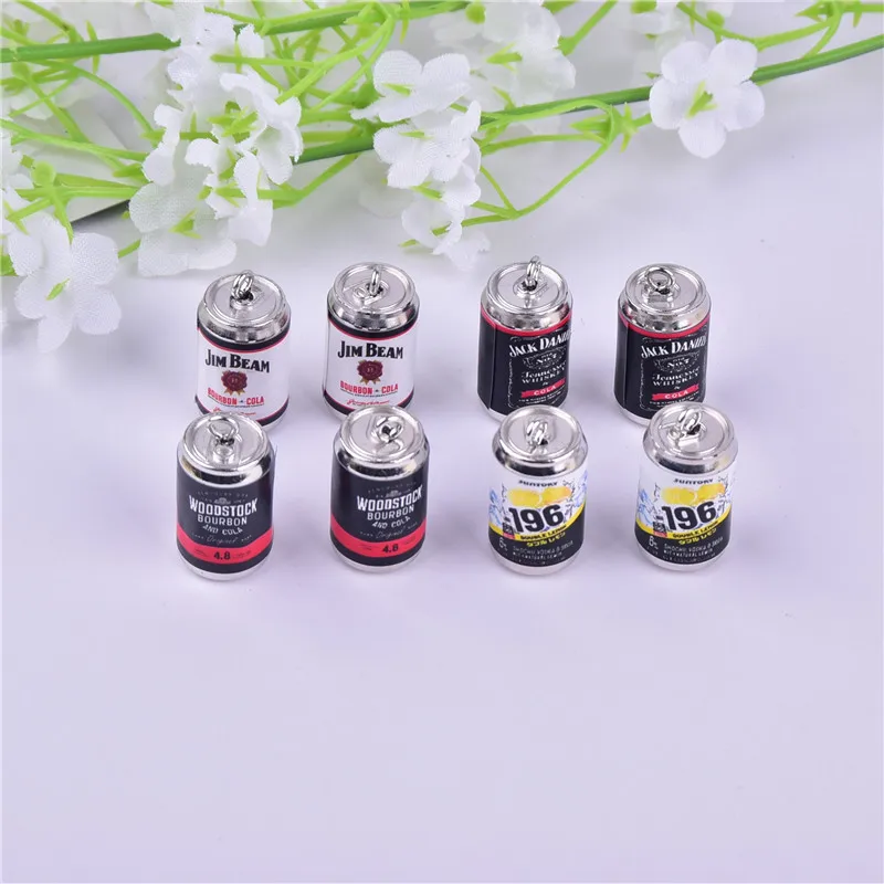 10 шт./упак. новинка подвеска в виде спиртовой банки для творчества серьги брелок