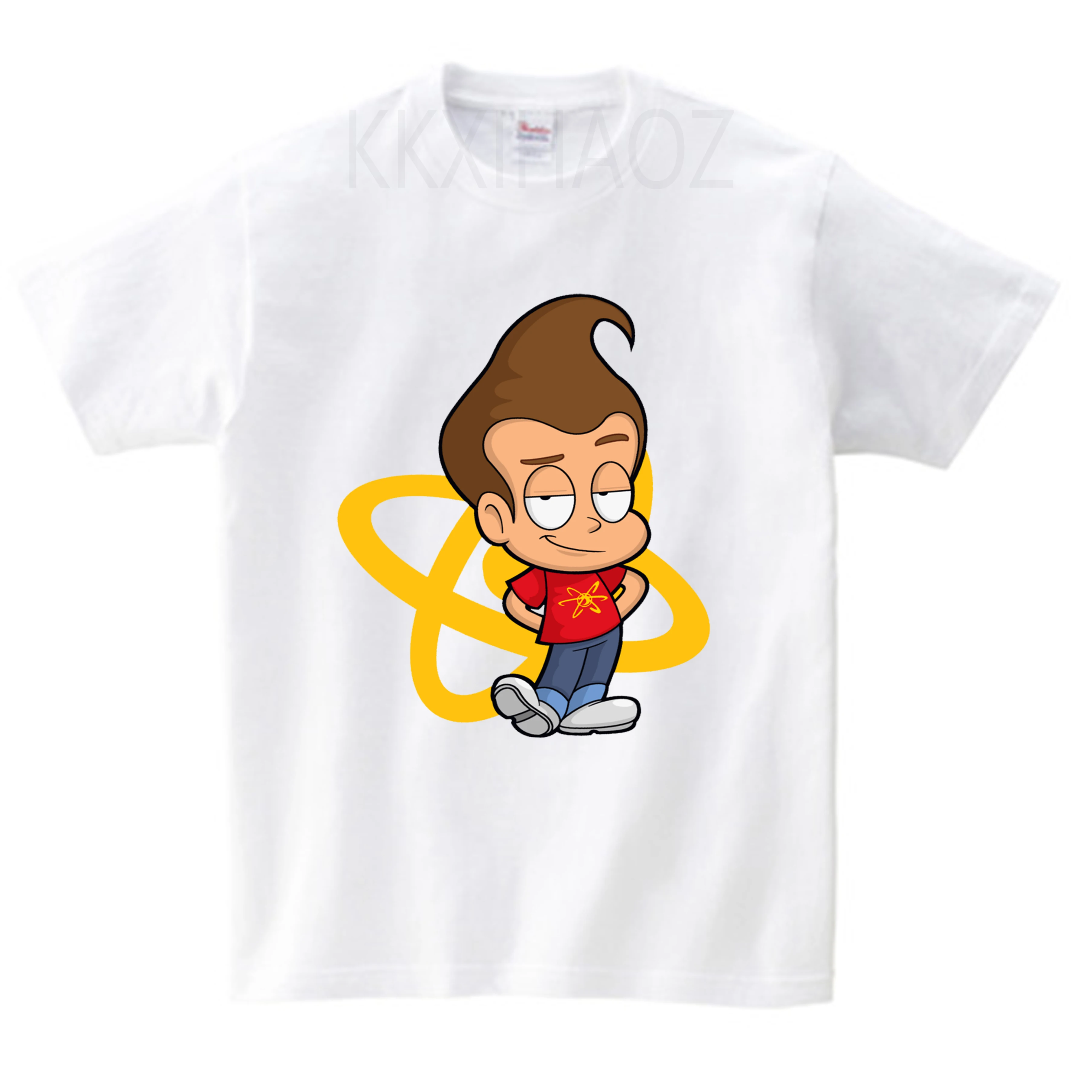 

2021 Cartoon Animation Printing Children's Fashion and Comfortable Summer Tops for Boys and Girls All-match Casual White T-shirt