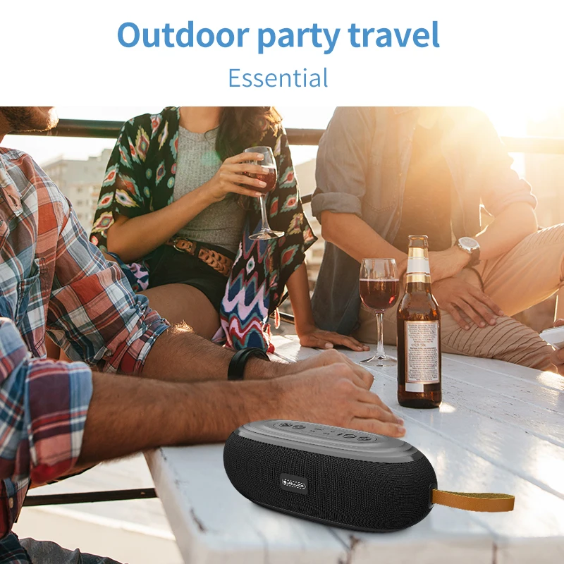 

Jellico Bluetooth Speaker Portable Outdoor Loudspeaker Wireless Mini Column 3D Stereo Music Surround Support FM TFCard Bass Box