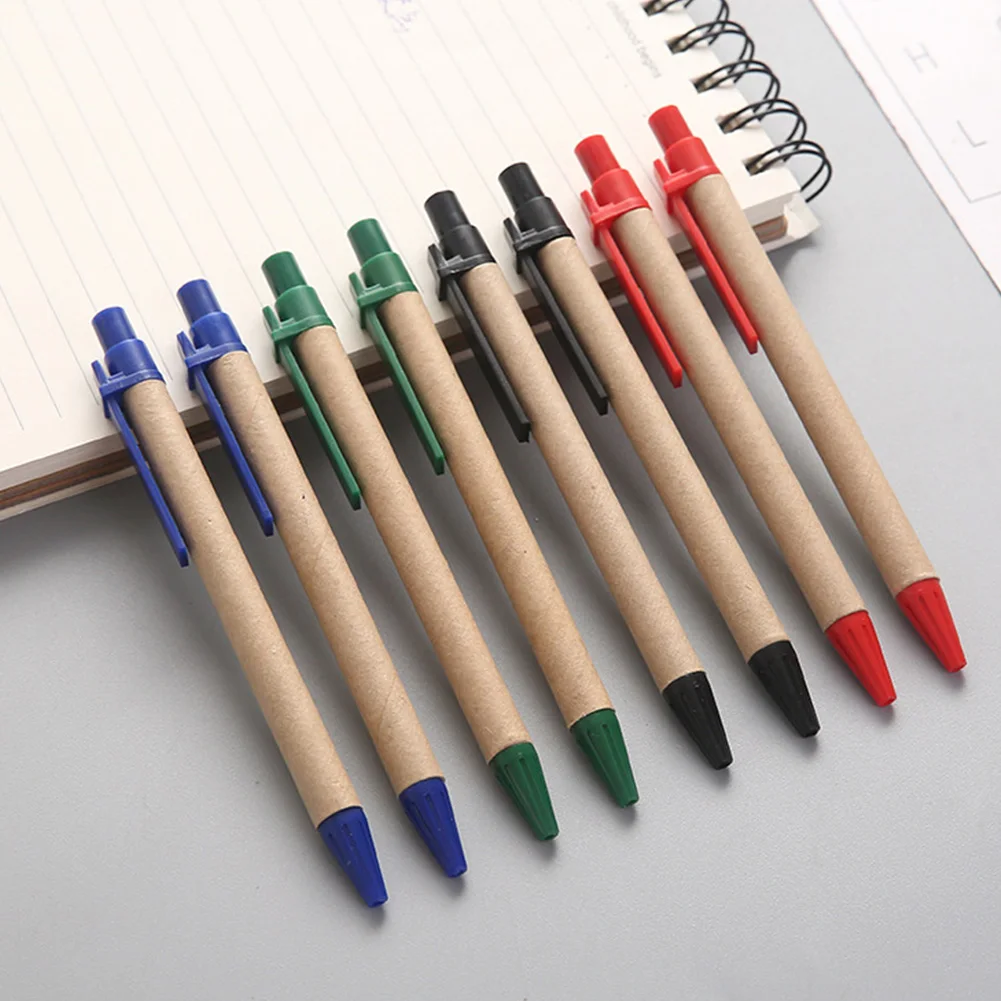 Школьная бумага Экологичная шариковая ручка гладкая офисная простая 0 5 мм