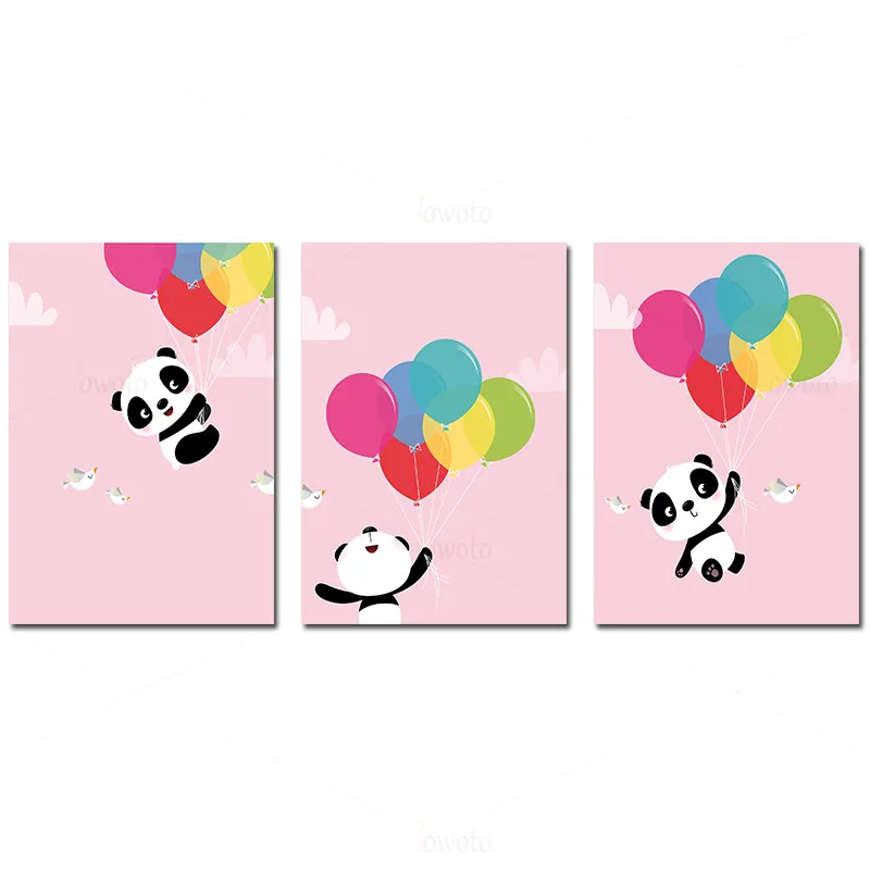 В стиле Little Panda фотофоны с изображением цветных воздушных Плакаты и принты