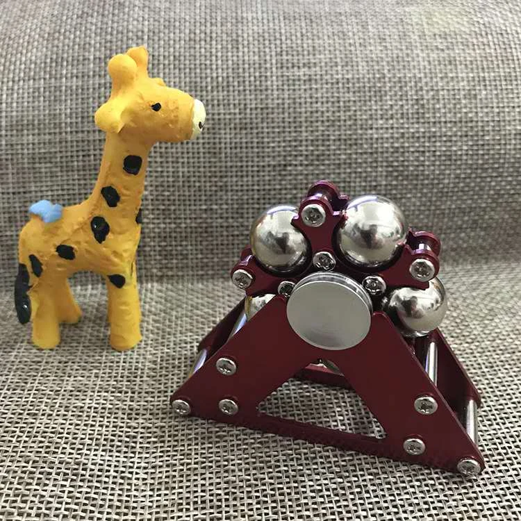 

ZH 1PC Metal Five Bead Ferris Wheel Fingertip Gyroscope Stainless Steel Ball Bracket Finger Gyro Fidget Spinner