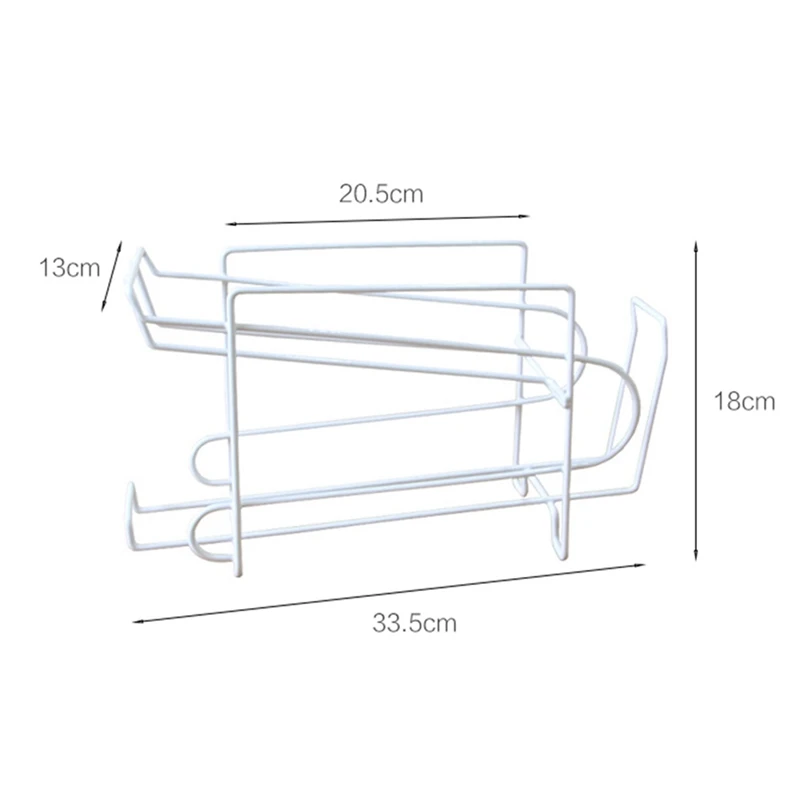 

2PCS Refrigerator Double Cans Storage Rack Finishing Rack Finishing Rack Kitchen Desktop Storage Shelf Drink Rack