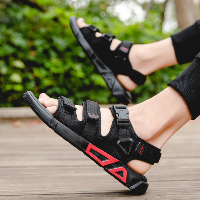 

Summer Beach Shoes for Man Cotton Fabric Summer Designer Shoes Men Ankle-Wrap Mens Roman Sandals Fashion Sandals for Men