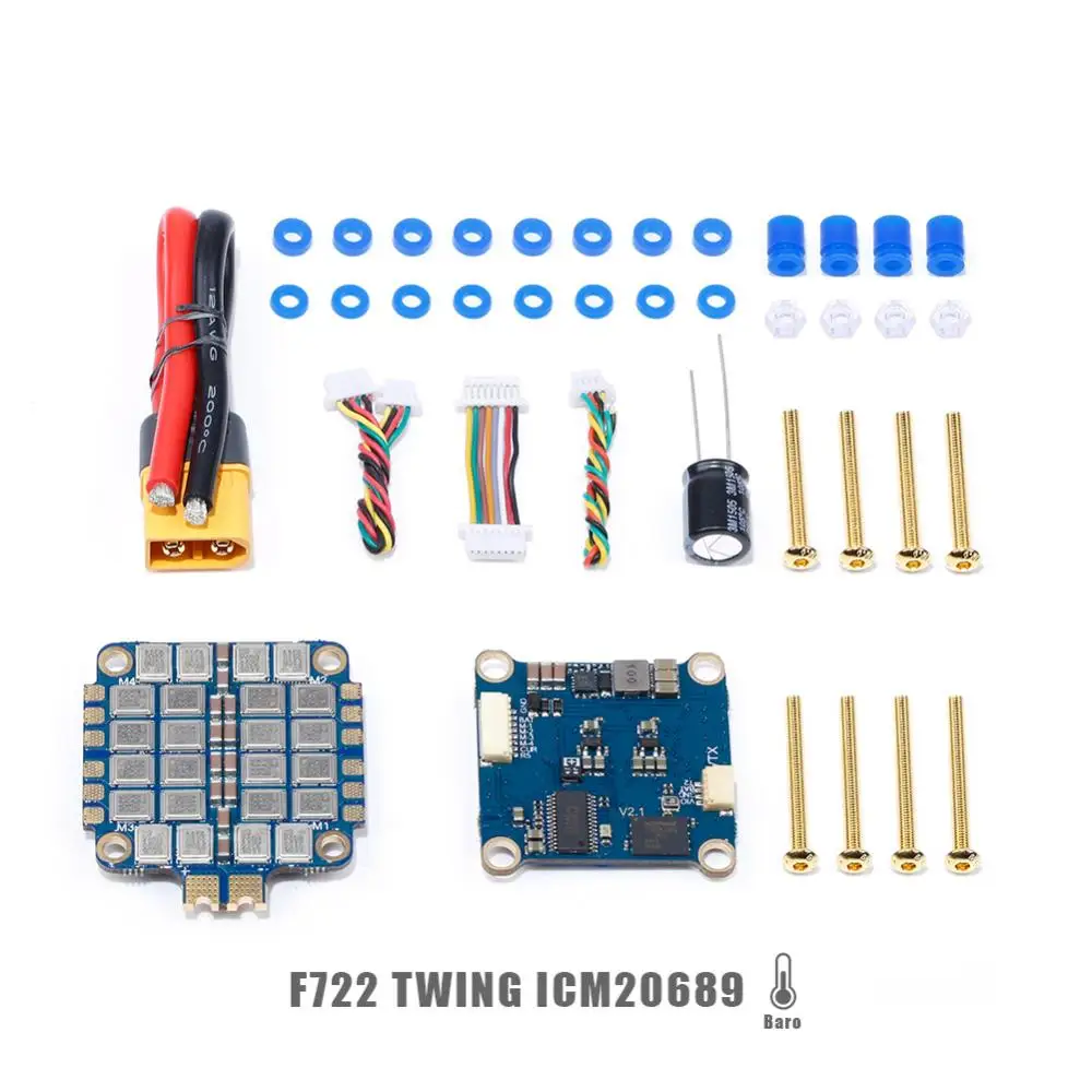 SucceX F7 V2.1 TwinG FC w/Баро с 60A V2 плюс BLHeli_32 4-в-1 ESC для FPV RC быстроходный беспилотный