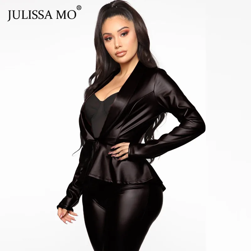 Женский Повседневный Спортивный костюм JULISSA MO из искусственной кожи комплект