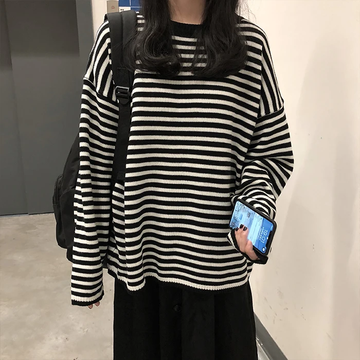 Женский трикотажный свитер с круглым вырезом 6 цветов | Женская одежда