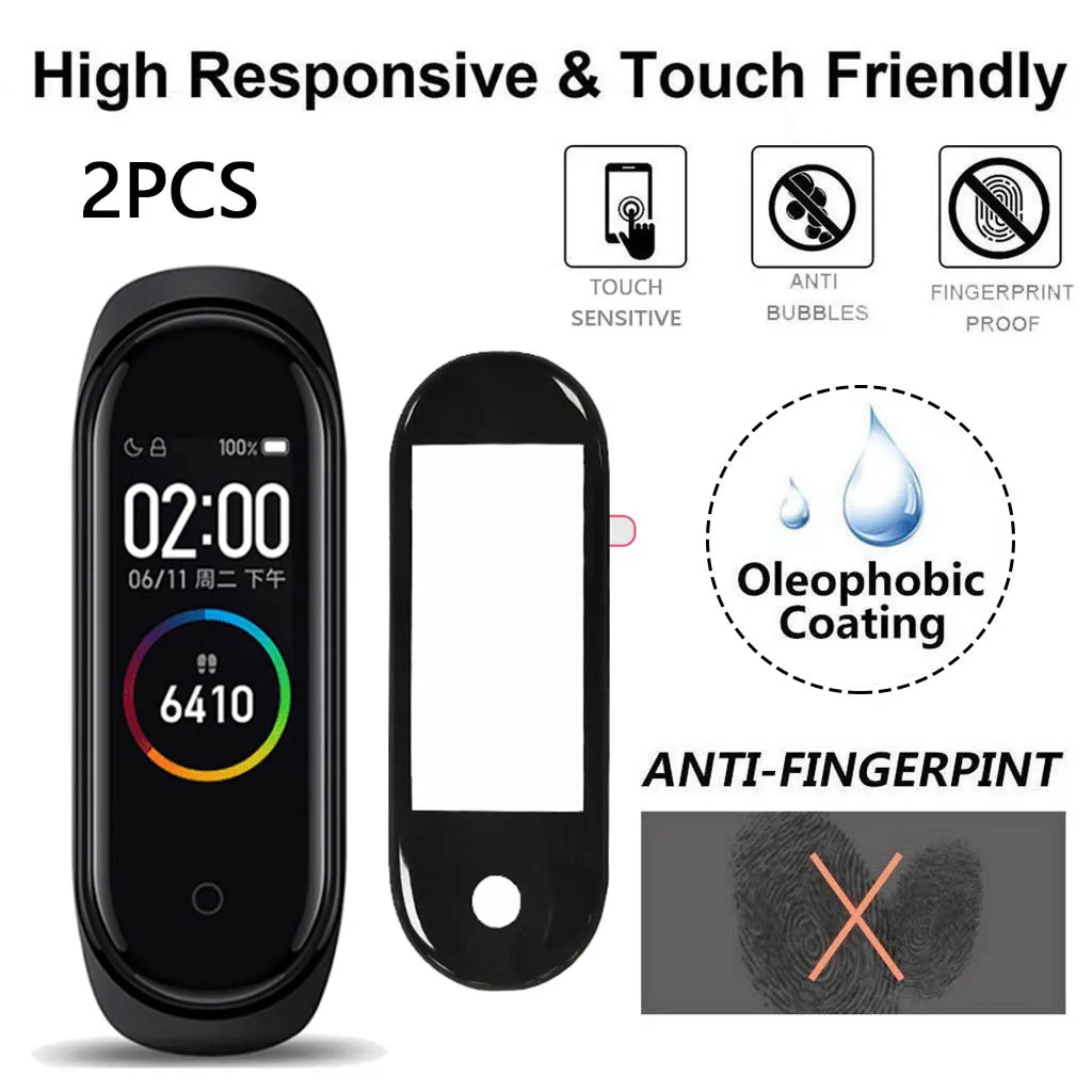2 шт. Взрывобезопасное прозрачное закаленное стекло для защиты экрана Xiaomi Band