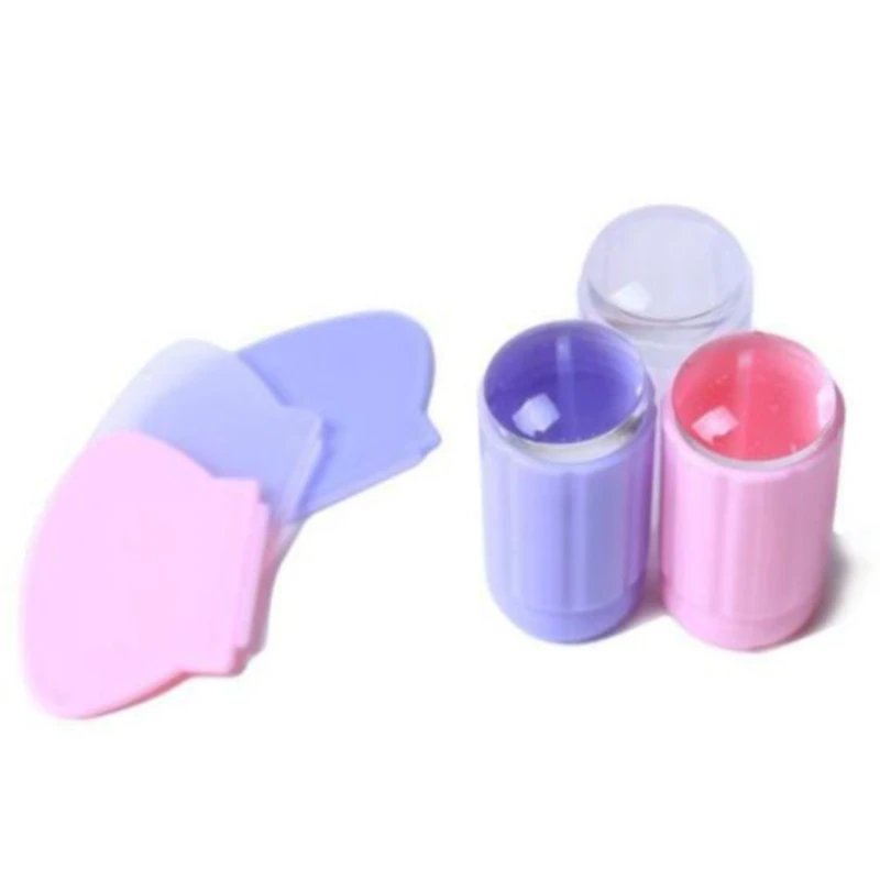 Пластиковый скребок для штамповки ногтей Набор печатей из мягкого силикона 3