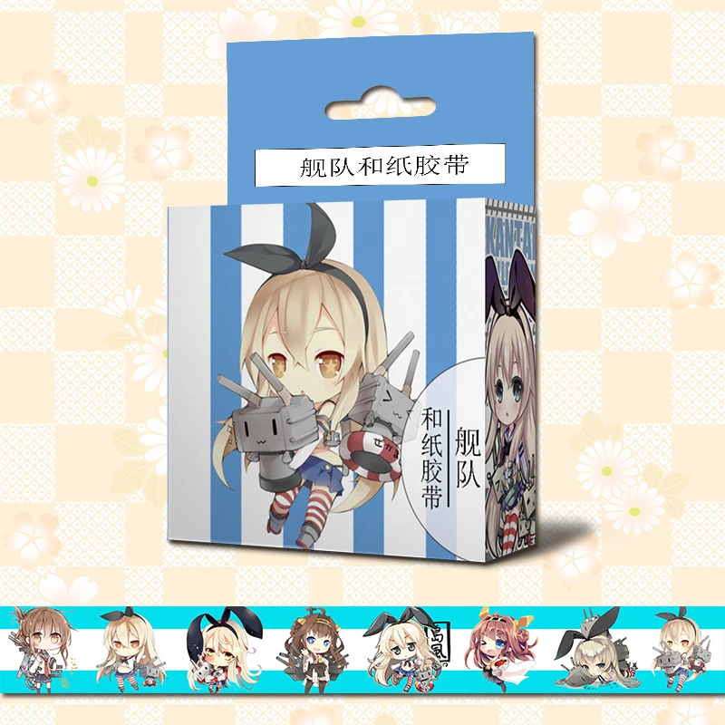 5 шт. аниме Kantai Collection Cosplay DIY бумажная Маскировочная Васи Лента наклейки реквизит