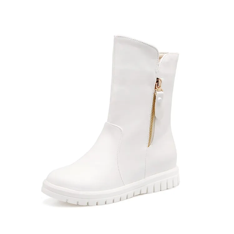 

Big Size 9 10 11 12 boots women shoes ankle boots for women ladies boots shoes woman winter Solid color round head sleeve