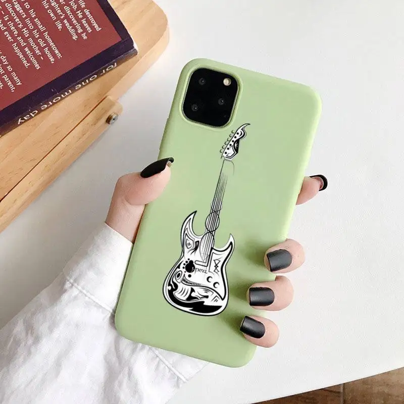 

violin art funny cute music Phone Case Candy Color for iPhone 6 7 8 11 12 s mini pro X XS XR MAX Plus
