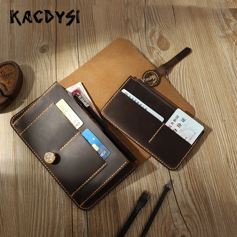 Mad Horse кожаный ручной работы Винтажный Мужской кошелек для денег наличных высокое