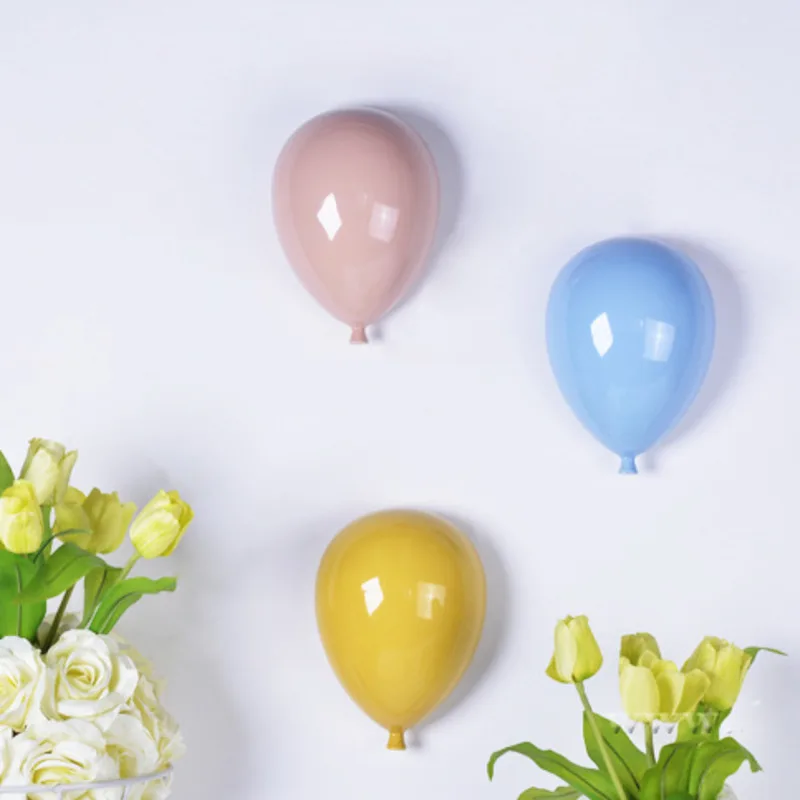 Globo de cer&aacute;mica de modelado para colgar en la pared, arte montado en la pared, sala de estar adorno para, dormitorio de ni&ntilde;os, decoraci&oacute;n del hogar, regalos de amigos-2