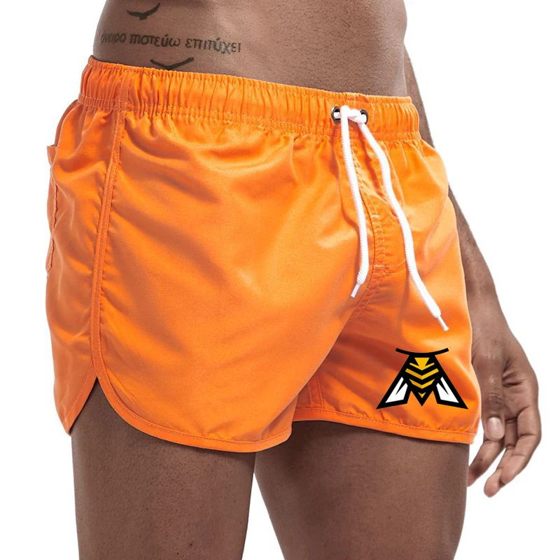

Men's summer 3-point shorts men's and women's same color sports shorts