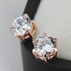 Женские простые серьги-гвоздики с кристаллами, серьги-гвоздики для пирсинга, изысканный подарок на свадьбу или вечеринку, модные ювелирные изделия из фианита класса ААА +, DWE035M