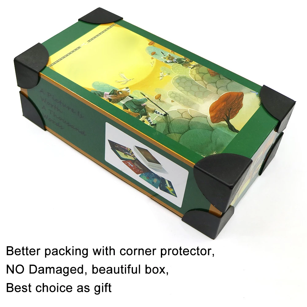 

card game tell story deck 1+2+3+4+5+6+7+8 board game, Total 672 cards, wooden bunny toys for kids gift home party game