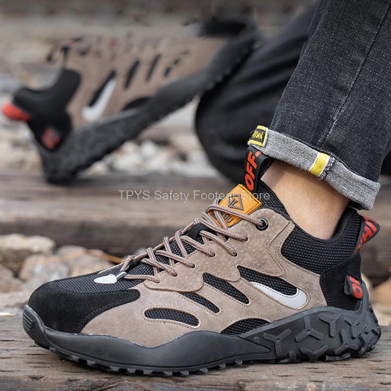

Work & Safety Boots Indestructible Shoes Safety Shoes Men Puncture-Proof Work Sneakers Men Work Shoes Industrial Protective Boot