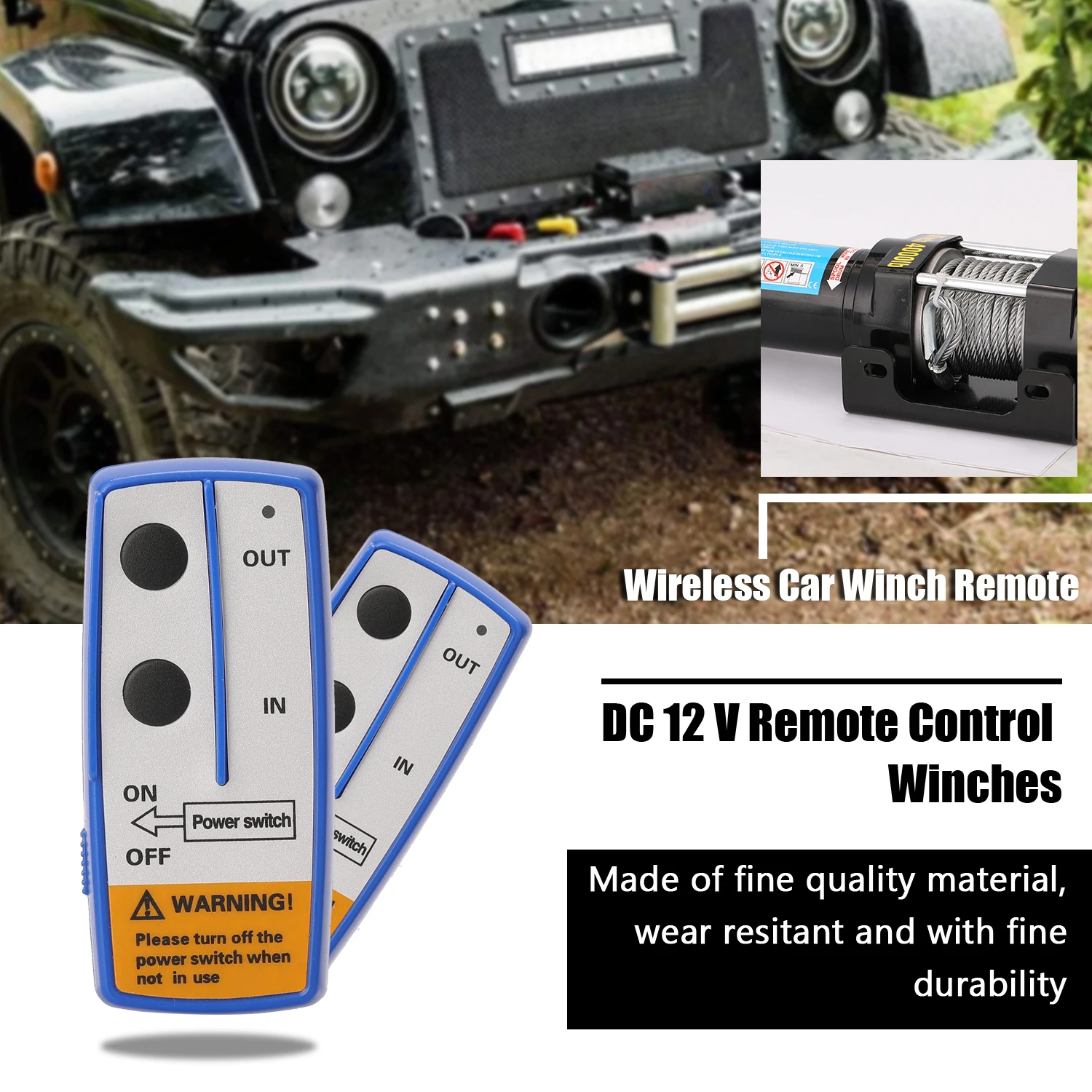 4000lbs Electrique 12v Electric Recovery Winch Kit ATV Trailer Truck Car DC12V Remote Control Winches | Инструменты