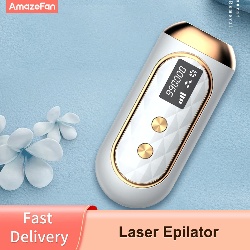 

Home Hold Depilatory Laser Mini Hair Epilator Permanent Hair Removal IPL System 990000 Shot Light Pulses Whole Body Hair Remover