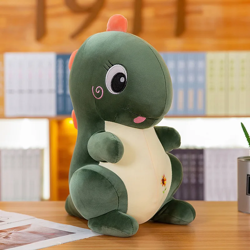 

Cute 3 Colors Creative Simulation Dragon Plush Toy Soft Cartoon Dinosaur Stuffed Pillow Doll Baby Appease Toy Children Gift