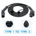 EV автомобильное зарядное устройство типа 1 к типу 2 кабель 62196-2 5 м кабель 32A 220 В  250 В Однофазное EVSE зарядное устройство для электромобиля