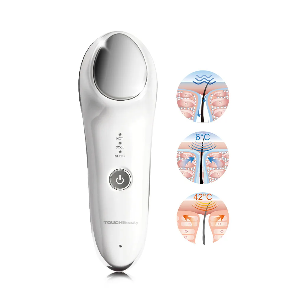 

TOUCHBeauty Facial Massage Sonic Anti-wrinkle Skin Care Hot & Cold Anti-aging Face Massager with Vibration Beauty Device TB-1389