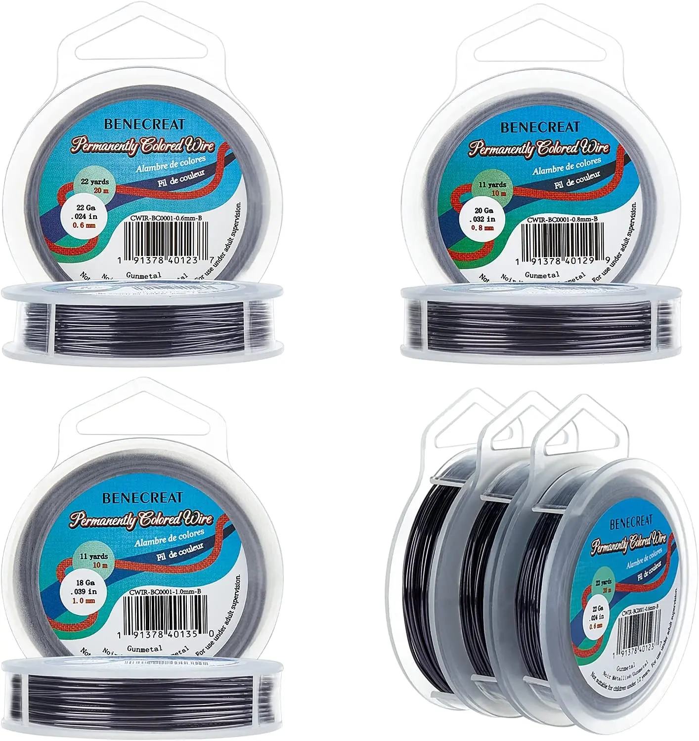 

3 Rolls Jewelry Wire 18 Guage/20 Gauge/22 Gauge Tarnish Resistant Copper Wire for Beading Ring Making and Other Jewelry