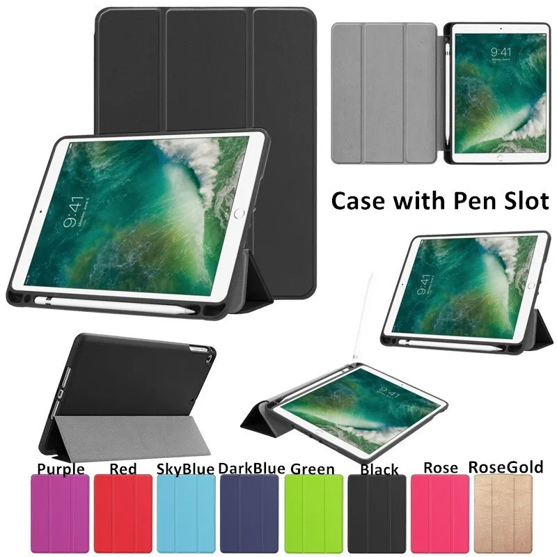 

iPad Case For iPad Air iPad Air 2 iPad 9.7 2017/2018 iPad Pro 10.5 iPad Air 3 (10.5") 2019 Pen Slot