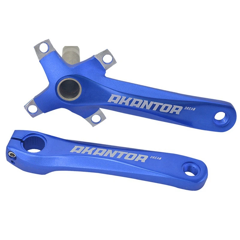 

AKANTOR AK 2 Set Bike Crank Arm Set MTB Crankset for MTB BMX Road Bicycle Compatible Blue & Black