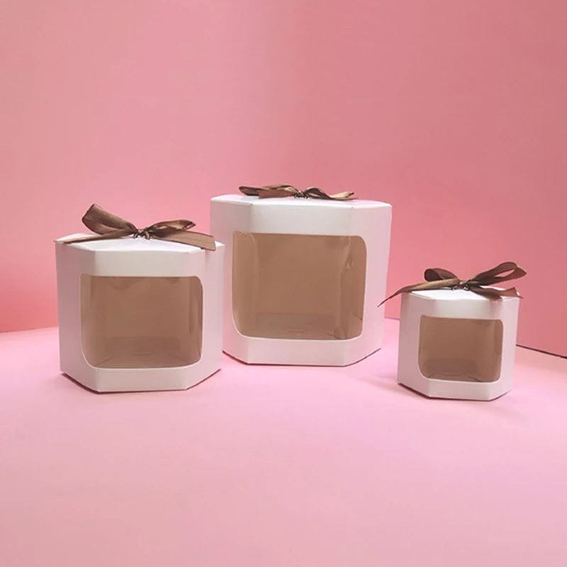 Прозрачное окошко искусственная лента простая крафт-бумага Свадебный день