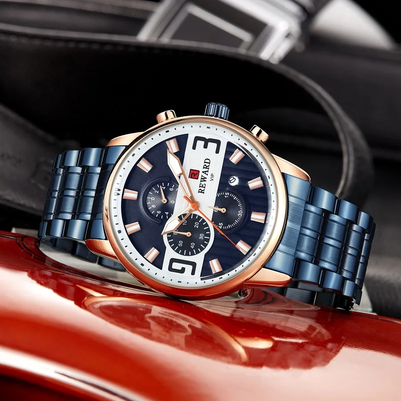 Watch Men Top Brand Luxury Men's Analog Clock Chronograph Military Sports Watches Male Full Steel Quartz Wristwatch Mens | Мужские