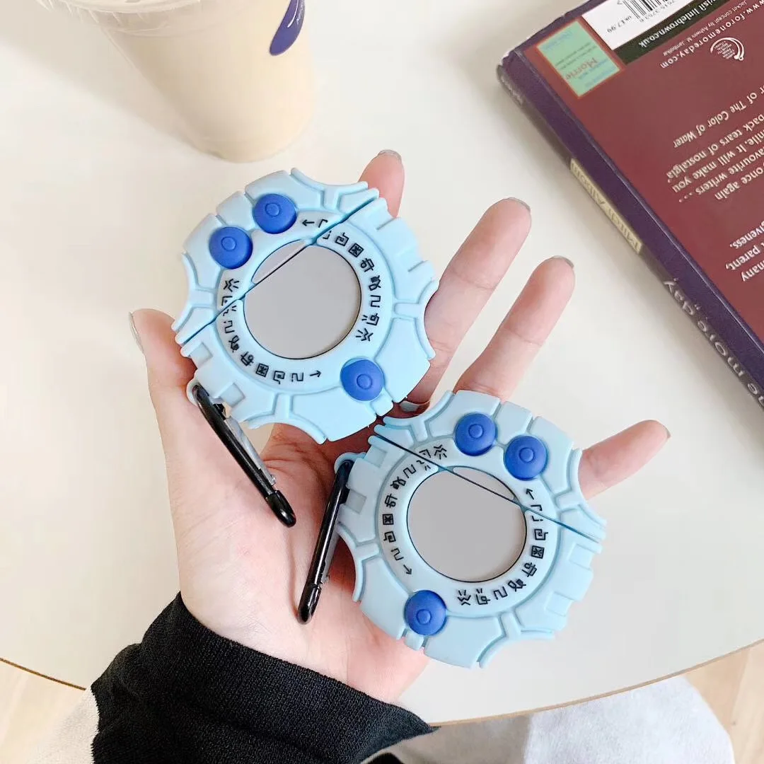 

3D lovely Digimon Monster Digivice Evolutionary Machine Headphone Cases For Apple Airpods 1/2/3 pro Silicone Earphone Cover