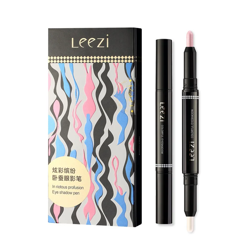Двухглавый шелкопрядный карандаш для теней век косметический пигмент