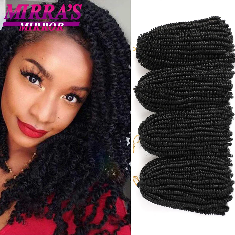

Mirra's Mirror Spring Twist Hair Crochet Hair 8 inch Short Passion Twist Hair Synthetic Braiding Hair Extensions for Black Women