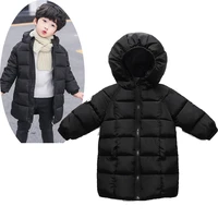 1 12 years jacket girls down cotton long style coat warm winter boys clothes hooded children overcoat warm costume