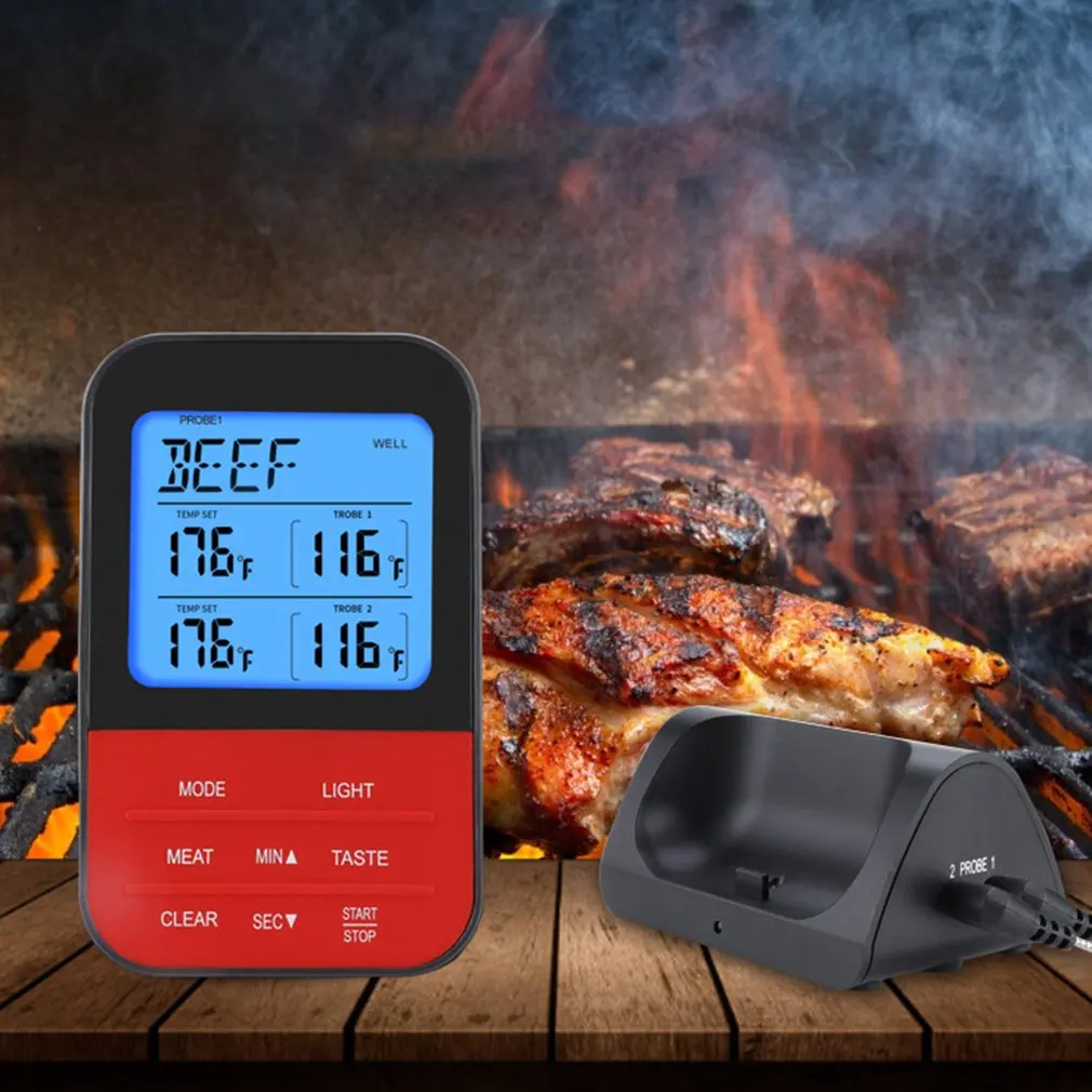 Беспроводной дистанционный термометр для мяса Кухонный Термометр с двойным