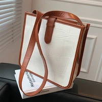 high quality stone grain texture bucket bag female large capacity bag2021new fashion retro female bag shoulder bag messenger bag