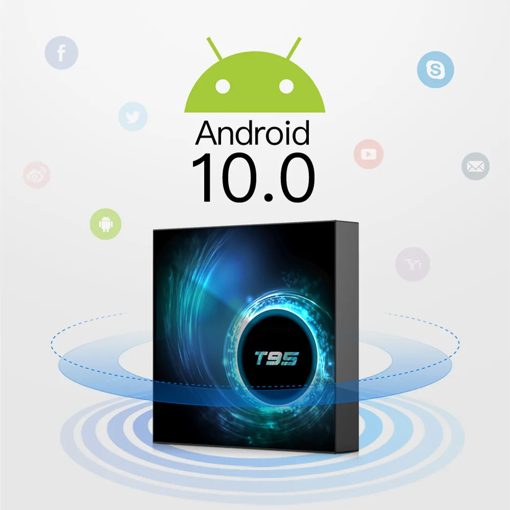 ТВ-приставка T95 Smart Android 10 4 + 32/64 ГБ 6K Wi-Fi | Электроника