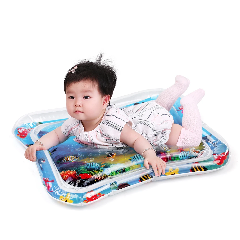 коврик Детский надувной из ПВХ для игры в воду детский игровой животика