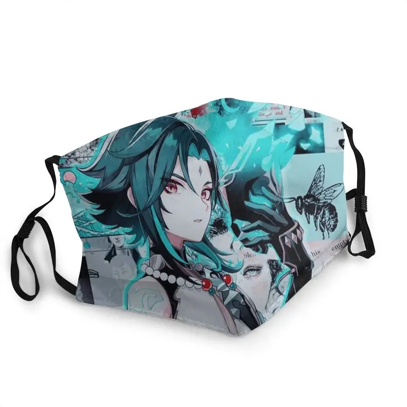 

Kaeya Genshin Противоударная Регулируемая Маска для лица унисекс аниме игра пылезащитный чехол респиратор для рта маска