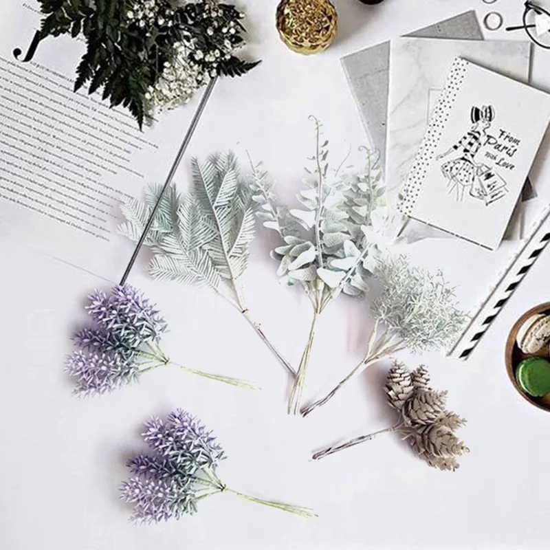 

Pinecone 10 artificial flowers pine cone artificial grass cone Christmas wedding DIY scrapbook decoration