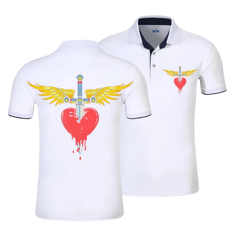 Поло спортивные рубашки мультяшный логотип принт на заказ рубашка для мужчин и
