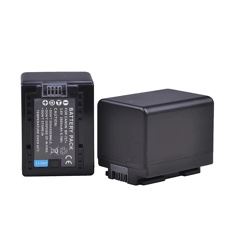 Аккумулятор для Canon BP 2685 727 мАч 2 шт. аккумулятор фотокамеры VIXIA HF M50 M52 M500 R30 R32 |