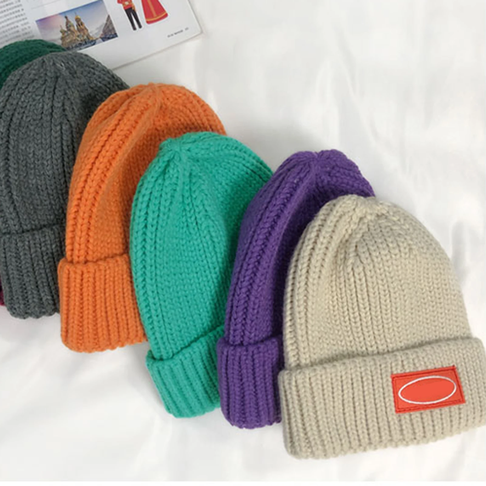 

Women Winter Casual Warm All-matched Ear Protection Knitted Beanie Hat Headwear
