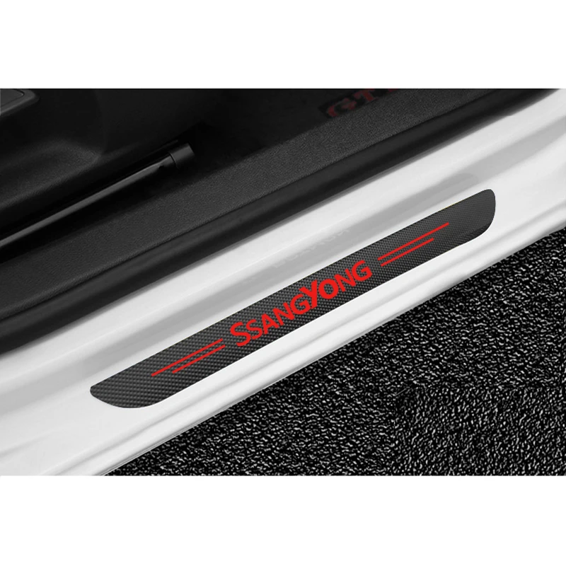 4 шт. водонепроницаемые наклейки из углеродного волокна защитные для Ssangyong kyron rexton