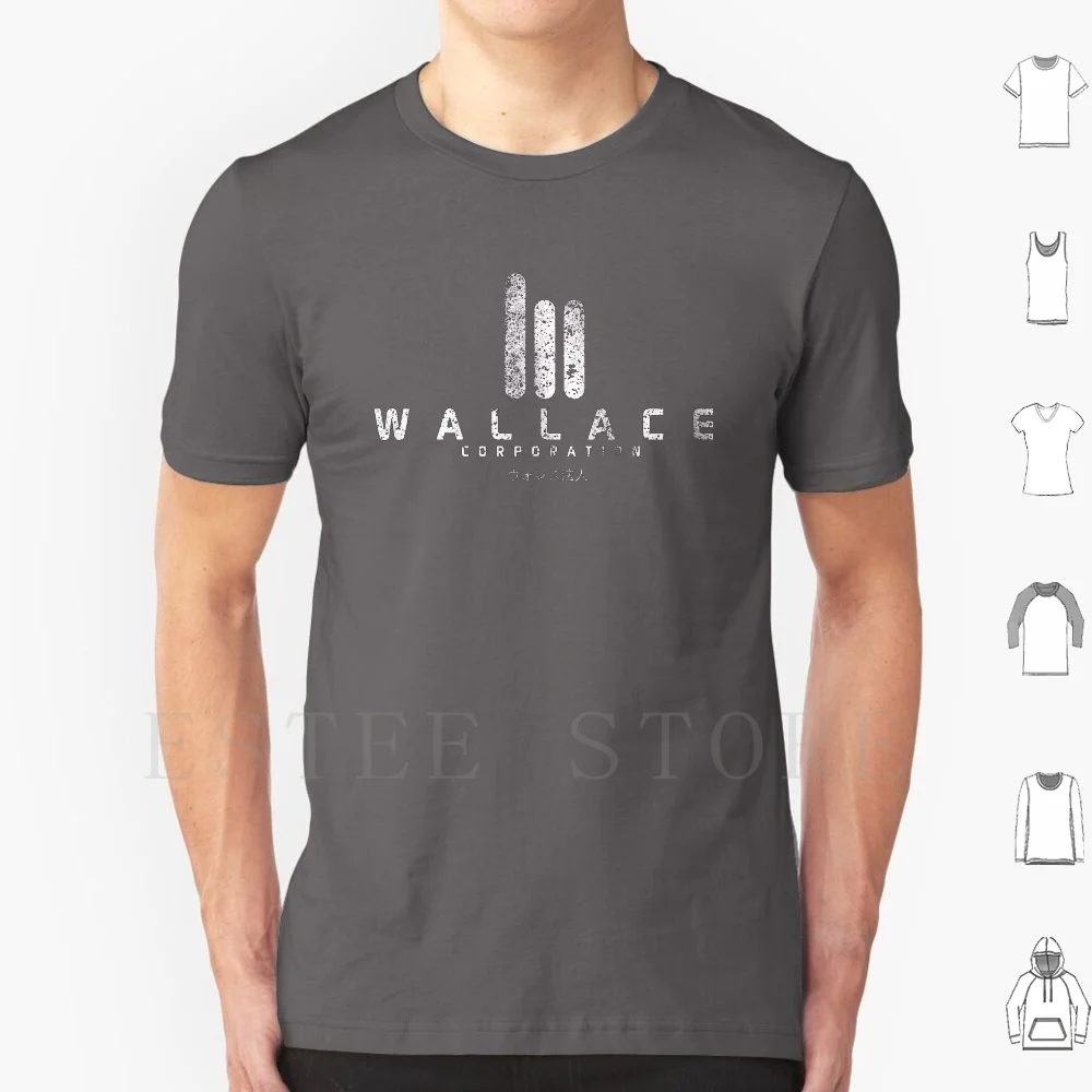 

Wallace Corp. 2049 Distressed White T Shirt Print Cotton Blade Runner 2049 Deckard Agent K Wallace Corporation Tyrell