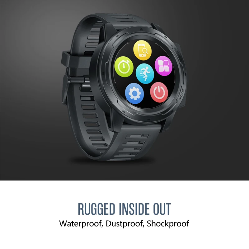 

Zeblaze 5 PRO Men SmartWatch 1.3inch Heart Rate&Blood Pressure Monitoring Multiple Sports Modes IP67Waterproof Message Reminder
