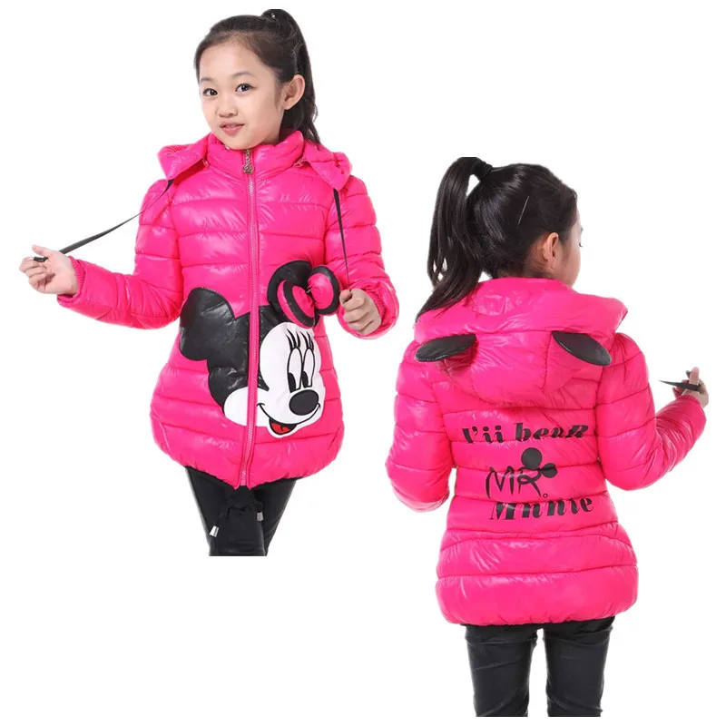 Kids Clothes Girls Jacket Autumn Winter Warm Hooded Jackets For Girl Fashion Coats Cartoon High Quality Down Outerwear | Детская одежда