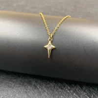 simple retro shiny star copper plated pendant clavicle chain mini cross wild choker necklace accessories gifts for friends